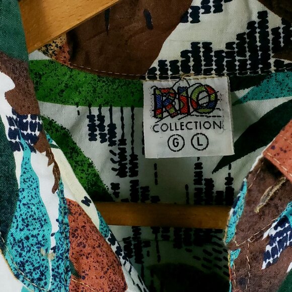 Vtg Rio Collection Shirt Mens Large By Amorim Hawaiian Style Multicolor Floral - Picture 4 of 12